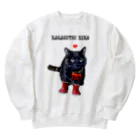 ハトのモモヒキの長靴ネコです♪ Heavyweight Crew Neck Sweatshirt