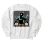 ペンギンとネオンとサイバーのサイバーペンギンシリーズ３ Heavyweight Crew Neck Sweatshirt