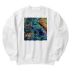 【抽象画】melty moon【フルイドアート】の恒星 Heavyweight Crew Neck Sweatshirt