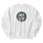 世界のあにまるずのサイバーナイチンゲール Heavyweight Crew Neck Sweatshirt