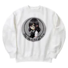 Jimiko Maiden (ジミコメイデン)の【Jimiko Maiden】にっこりメイド（ディフォルメ） Heavyweight Crew Neck Sweatshirt