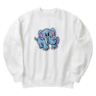 じゅうに（Jyuuni）の0001・青いぞうさん（じゅうにブランド） Heavyweight Crew Neck Sweatshirt