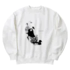 ushidahanatoriの野付半島の野鳥 Heavyweight Crew Neck Sweatshirt