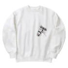 ユルークうーまショップのあし毛のモグモグ馬 Heavyweight Crew Neck Sweatshirt