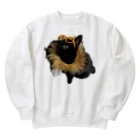 いくママ 猫との毎日のパリピイクラ Heavyweight Crew Neck Sweatshirt