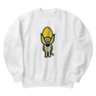 morocoshi-lifeのねこもろこし（ぬんッ） Heavyweight Crew Neck Sweatshirt