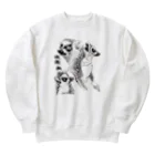 薬味の一時のワオキツネザル Heavyweight Crew Neck Sweatshirt