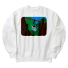 九十九屋のバンジー　急須... Heavyweight Crew Neck Sweatshirt