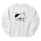 小鳥と映画館のゆるネコ Heavyweight Crew Neck Sweatshirt