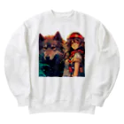 桜音ことこ企画の少女とオオカミの森 Heavyweight Crew Neck Sweatshirt