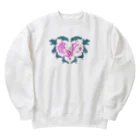 chicodeza by suzuriの鳩ハート Heavyweight Crew Neck Sweatshirt