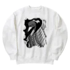 greetenの不死鳥アート　モノクロ Heavyweight Crew Neck Sweatshirt