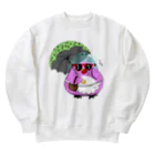 タマのちょびりげ❣️のペンギン母ちゃん 夏のおでかけ Heavyweight Crew Neck Sweatshirt