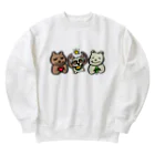 もののけCo.のくまくまファミリー Heavyweight Crew Neck Sweatshirt