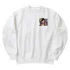 streetsnapの可愛いタトゥーだらけの女性、両面プリントスウェット、期間限定 Heavyweight Crew Neck Sweatshirt