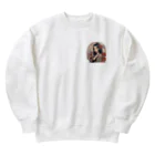 streetsnapの可愛いタトゥーだらけの女性、両面プリントスウェット、期間限定 Heavyweight Crew Neck Sweatshirt