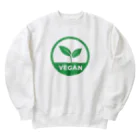 VEGAN SHOP FREEのビーガン葉っぱシンボル（緑） ヘビーウェイトスウェット