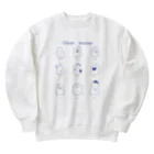 やわらかゆうれいのおばけルーティン Heavyweight Crew Neck Sweatshirt