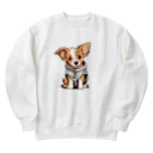 Vasetti_pressのパーカーを着ているワンちゃん Heavyweight Crew Neck Sweatshirt