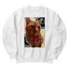 あしたのひまわりの茶トラの愛猫『虎乃助くん』 Heavyweight Crew Neck Sweatshirt