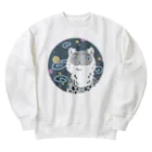 まりもの宇宙ユキヒョウ Heavyweight Crew Neck Sweatshirt