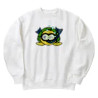 chicodeza by suzuriのシュノーケリング亀ちゃん Heavyweight Crew Neck Sweatshirt