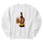 ssggrrのビール乾杯くん Heavyweight Crew Neck Sweatshirt