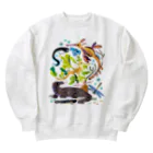 みなとまち層の世界のドラゴンたち Heavyweight Crew Neck Sweatshirt