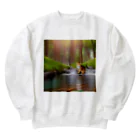 Sショップの森の猫さん Heavyweight Crew Neck Sweatshirt