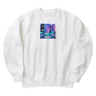 ネオ｜爆速AIクリエイターのお店のメカかわいいAIイラストのグッズ Heavyweight Crew Neck Sweatshirt