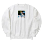 KaSumi's shopのアメンボになったつもりの柴 Heavyweight Crew Neck Sweatshirt