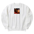 かえぴょんの赤い美味しそうな宇宙 Heavyweight Crew Neck Sweatshirt