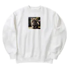 moonshine_fukurouの愛くるしい猫目線 Heavyweight Crew Neck Sweatshirt