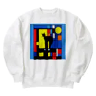 kota.の猫と月 Heavyweight Crew Neck Sweatshirt