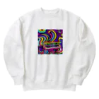 stugio_kの鮮やかなピアノ柄 Heavyweight Crew Neck Sweatshirt