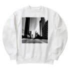 animaltennensuiの都市の鼓動：白黒で描くアーバンスケープ Heavyweight Crew Neck Sweatshirt