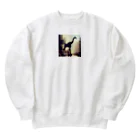 のぞかれ隊のキリンの散歩 Heavyweight Crew Neck Sweatshirt