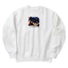 犬バカ部のタレミミドーベルマン Heavyweight Crew Neck Sweatshirt