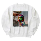 献血するドラキュラの宇宙人シリーズ Heavyweight Crew Neck Sweatshirt