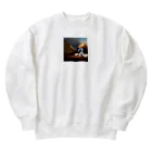 ボステリのお眠りボストンテリア Heavyweight Crew Neck Sweatshirt