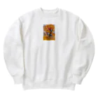 ボステリの秋　ボストンテリアジョー君　ウィンク Heavyweight Crew Neck Sweatshirt