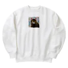  🌸 はにゃんshop 🌸の🌟 はにゃん一号店くろねこ 🌟 Heavyweight Crew Neck Sweatshirt