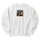 momoponnzuの可愛いペンギンちゃんグッズ Heavyweight Crew Neck Sweatshirt