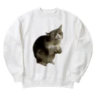 むっちり猫のむっちり丸のちょうだい！ミロ姫！ Heavyweight Crew Neck Sweatshirt