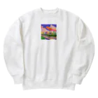 フィットネスパパの水彩のマニラグッズ Heavyweight Crew Neck Sweatshirt