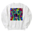 nakagawa-kikakuの奇抜なアート風の可愛い犬のグッズ Heavyweight Crew Neck Sweatshirt