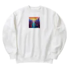 pixel-martの夕日 Heavyweight Crew Neck Sweatshirt