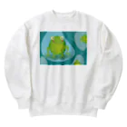 mumusのかえるのイラストグッズ Heavyweight Crew Neck Sweatshirt