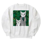 ゆゆのお店の2匹の猫 Heavyweight Crew Neck Sweatshirt