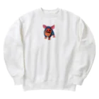 takuchan-の叫ぶ豚君 水彩画風 Heavyweight Crew Neck Sweatshirt